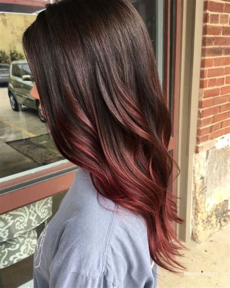 brown to red balayage|More.